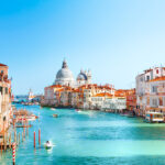 View of Grand Canal and Basilica Santa Maria della Salute in Venice